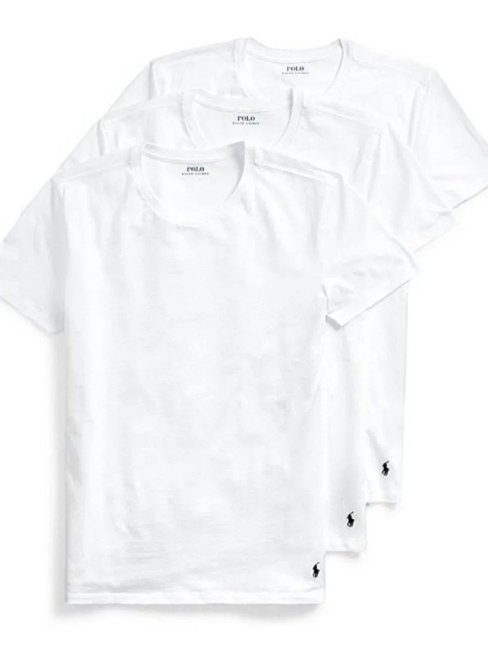 BRAND NEW 3 PACK RALPH Lauren Polo WHITE T SHIRTS SIZE XL